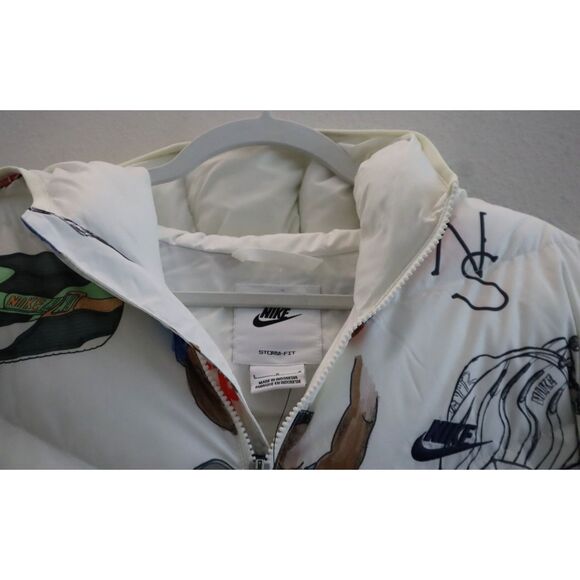 Nike FZ2288-133 Men's Sz L White Storm-FIT Bold School Windrunner Jacket - Picture 3 of 14